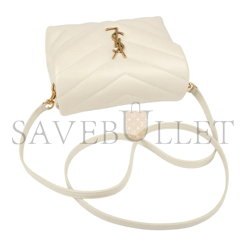 YSL TOY LOULOU SHOULDER BAG IN QUILTED LEATHER 21711247 (20*14*7cm)